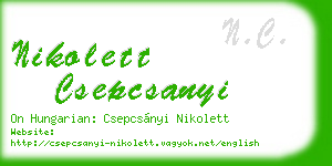 nikolett csepcsanyi business card