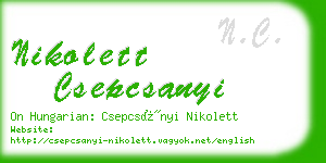 nikolett csepcsanyi business card